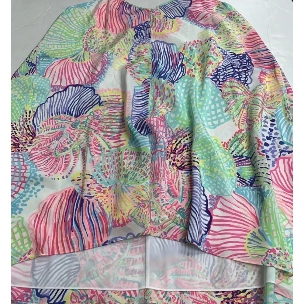 Lilly Pulitzer Clara silk dress in Roar of the Sea - Picture 3 of 3